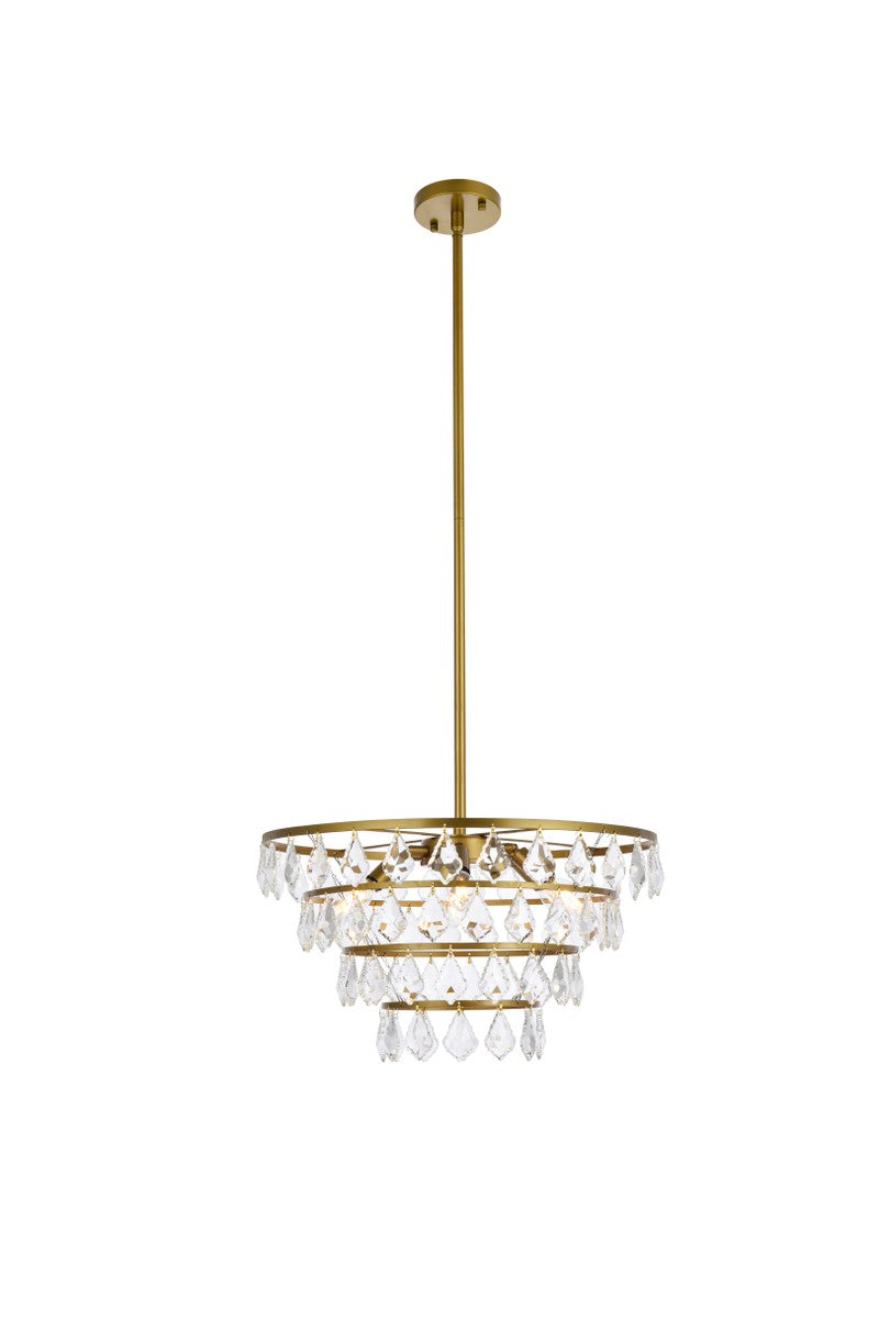 Elegant Lighting - 1101D20BR - Six Light Pendant - Ella - Brass