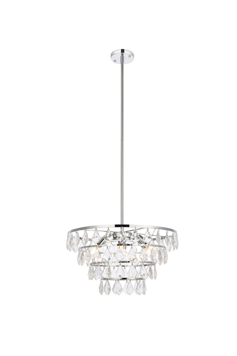 Elegant Lighting - 1101D20C - Six Light Pendant - Ella - Chrome