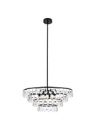 Elegant Lighting - 1101D24BK - Six Light Pendant - Ella - Black