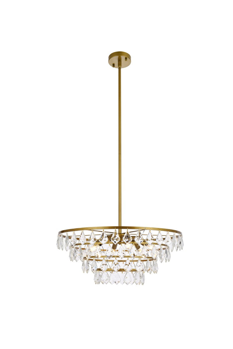 Elegant Lighting - 1101D24BR - Six Light Pendant - Ella - Brass