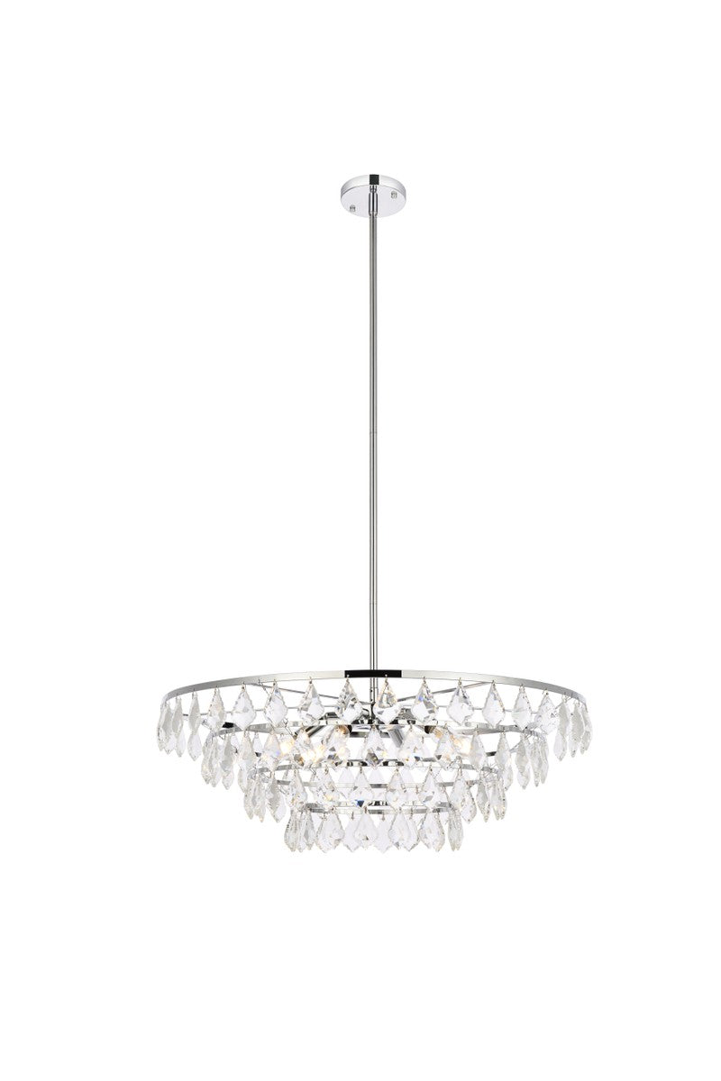 Elegant Lighting - 1101D28C - Six Light Pendant - Ella - Chrome