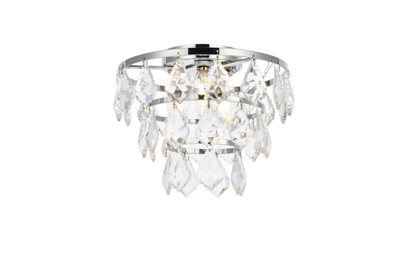 Elegant Lighting - 1101F10C - Three Light Flush Mount - Ella - Chrome