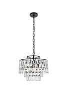 Elegant Lighting - 1102D16BK - Three Light Pendant - Mila - Black