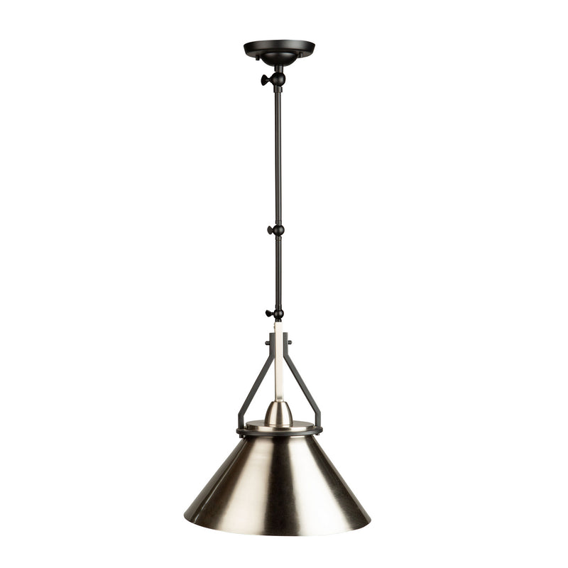 One Light Sconce/Pendant<br /><span style="color:#4AB0CE;">Entrega: 4-10 dias en USA</span><br /><span style="color:#4AB0CE;font-size:60%;">PREGUNTE POR ENTREGA EN PANAMA</span><br />Collection: Brydon<br />Finish: Black and Brushed Nickel