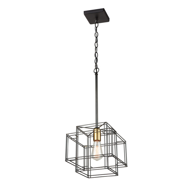 One Light Pendant<br /><span style="color:#4AB0CE;">Entrega: 4-10 dias en USA</span><br /><span style="color:#4AB0CE;font-size:60%;">PREGUNTE POR ENTREGA EN PANAMA</span><br />Collection: Artisan<br />Finish: Black and Brushed Brass