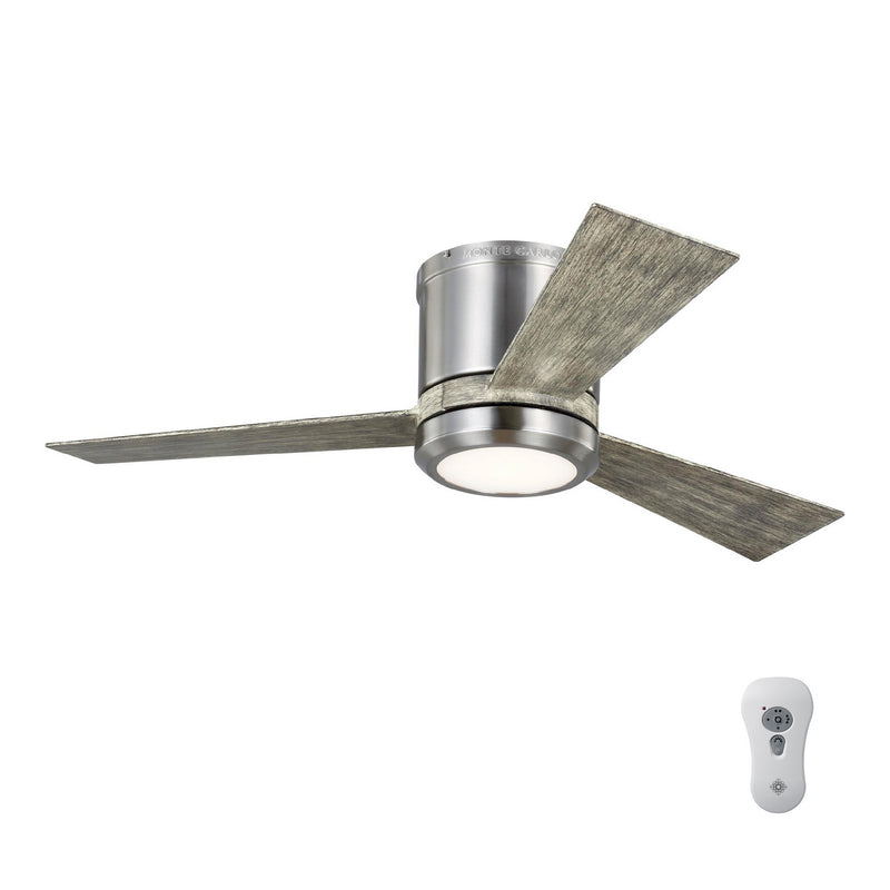 Generation Lighting - 3CLYR42BSLGD-V1 - 42" Ceiling Fan - Clarity - Brushed Steel