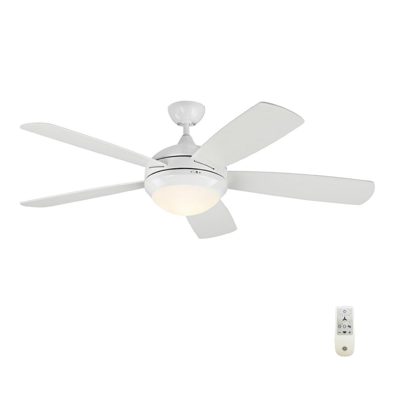 52" Ceiling Fan<br /><span style="color:#4AB0CE;">Entrega: 4-10 dias en USA</span><br /><span style="color:#4AB0CE;font-size:60%;">PREGUNTE POR ENTREGA EN PANAMA</span><br />Collection: Discus<br />Finish: Matte White