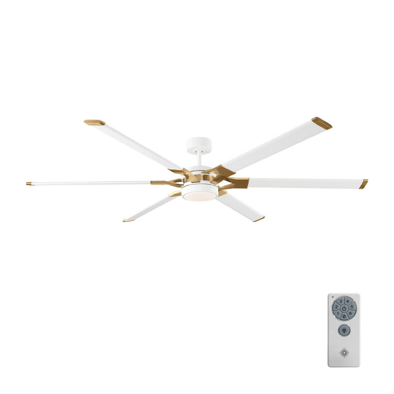 Visual Comfort Fan - 6LFR72RZWBBSD - 72"Ceiling Fan - Loft - Matte White