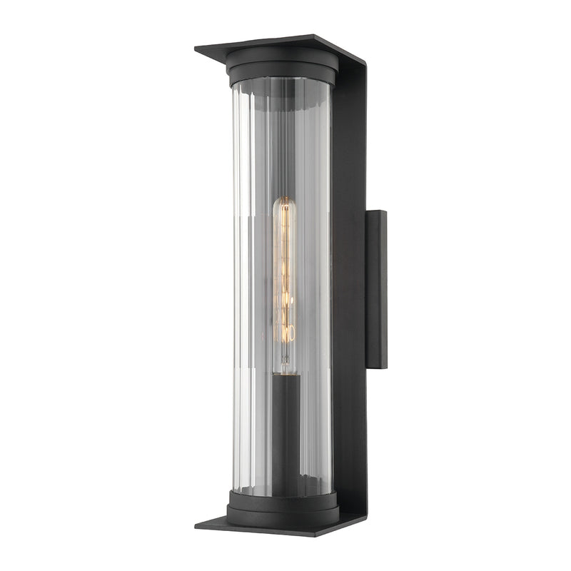One Light Wall Sconce<br /><span style="color:#4AB0CE;">Entrega: 4-10 dias en USA</span><br /><span style="color:#4AB0CE;font-size:60%;">PREGUNTE POR ENTREGA EN PANAMA</span><br />Collection: Presley<br />Finish: Textured Black