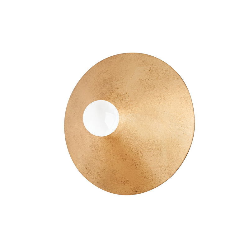 One Light Wall Sconce<br /><span style="color:#4AB0CE;">Entrega: 4-10 dias en USA</span><br /><span style="color:#4AB0CE;font-size:60%;">PREGUNTE POR ENTREGA EN PANAMA</span><br />Collection: Summit<br />Finish: Vintage Gold Leaf