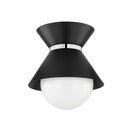 One Light Flush Mount<br /><span style="color:#4AB0CE;">Entrega: 4-10 dias en USA</span><br /><span style="color:#4AB0CE;font-size:60%;">PREGUNTE POR ENTREGA EN PANAMA</span><br />Collection: Scout<br />Finish: Soft Black/Polished Nickel