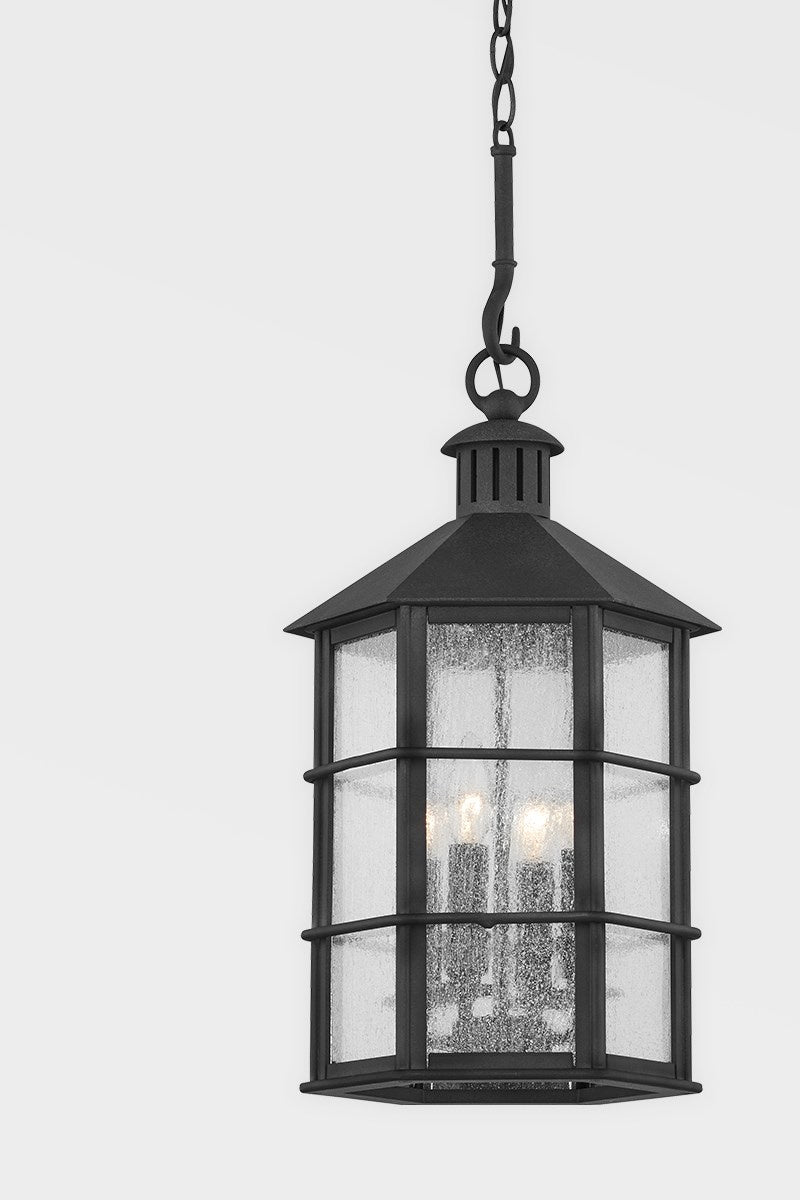 Four Light Outdoor Lantern<br /><span style="color:#4AB0CE;">Entrega: 4-10 dias en USA</span><br /><span style="color:#4AB0CE;font-size:60%;">PREGUNTE POR ENTREGA EN PANAMA</span><br />Collection: Lake County<br />Finish: French Iron
