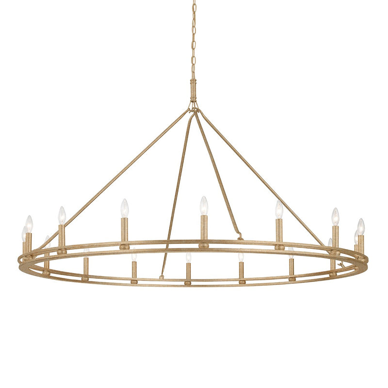16 Light Chandelier<br /><span style="color:#4AB0CE;">Entrega: 13-14 semanas en USA</span><br /><span style="color:#4AB0CE;font-size:60%;">PREGUNTE POR ENTREGA EN PANAMA</span><br />Collection: Sutton<br />Finish: Champagne Silver Leaf