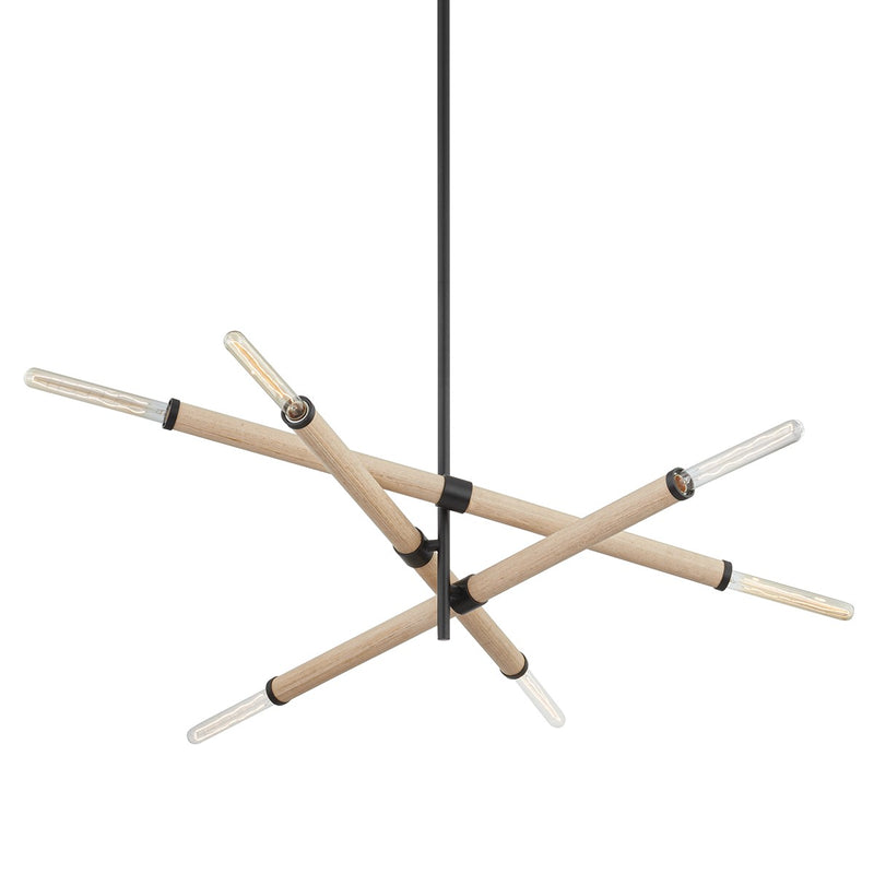 Six Light Chandelier<br /><span style="color:#4AB0CE;">Entrega: 4-10 dias en USA</span><br /><span style="color:#4AB0CE;font-size:60%;">PREGUNTE POR ENTREGA EN PANAMA</span><br />Collection: Cruiz<br />Finish: Soft Black