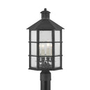 Four Light Outdoor Post<br /><span style="color:#4AB0CE;">Entrega: 4-10 dias en USA</span><br /><span style="color:#4AB0CE;font-size:60%;">PREGUNTE POR ENTREGA EN PANAMA</span><br />Collection: Lake County<br />Finish: French Iron