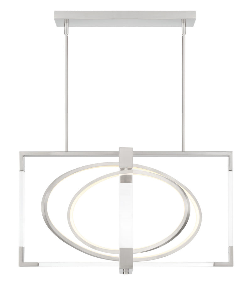 George Kovacs - P2267-084-L - LED Pendant - Double Take - Brushed Nickel