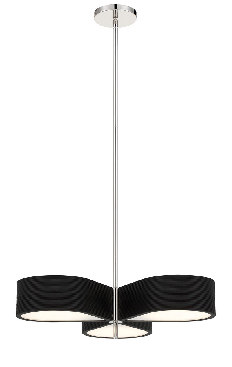George Kovacs - P5345-572-L - LED Pendant - Side Step - Polished Nickel And Coal