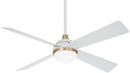 Minka Aire - F623L-WHF/SBR - 54"Ceiling Fan - Orb - Flat White And Soft Brass