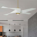 Minka Aire - F903L-SBR/WHF - 64"Ceiling Fan - Artemis IV - Soft Brass With Flat White Blades