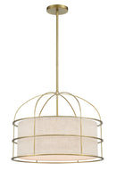 Minka-Lavery - 2155-695 - Five Light Pendant - Gateway Park - Soft Brass
