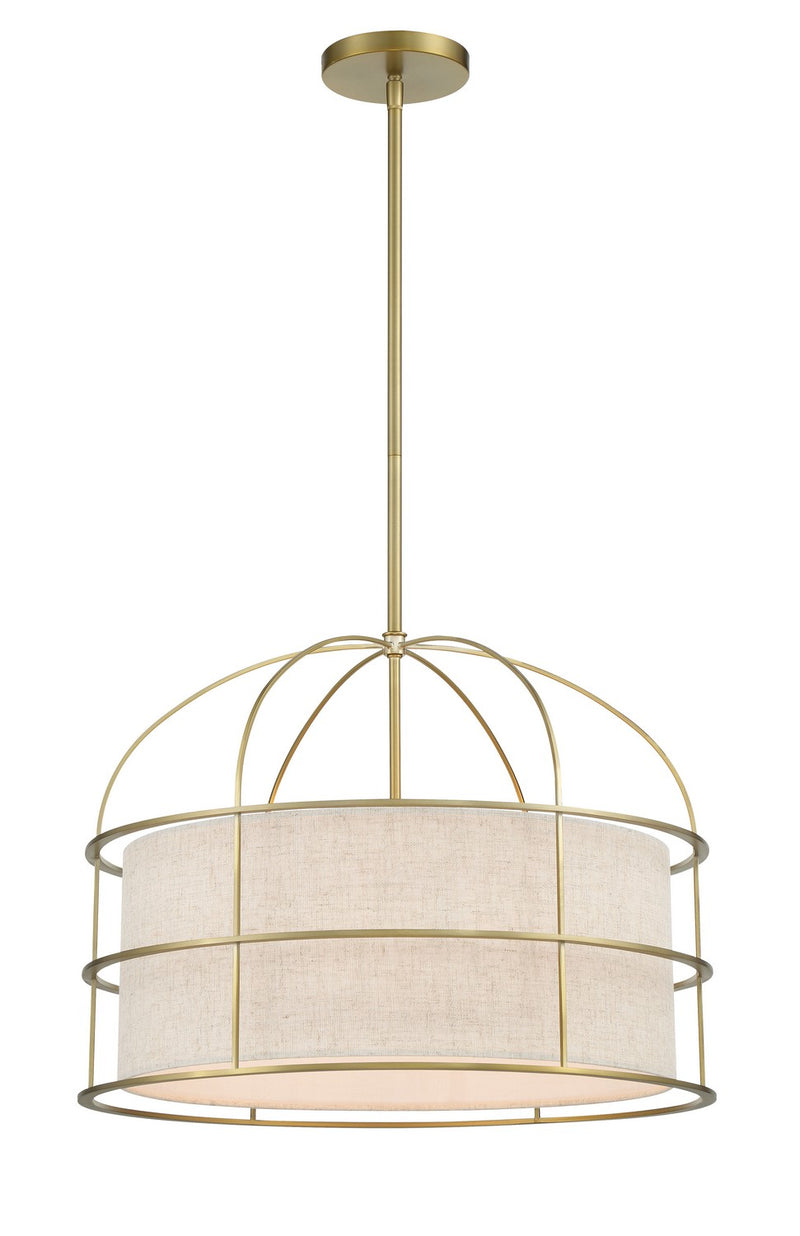 Minka-Lavery - 2155-695 - Five Light Pendant - Gateway Park - Soft Brass