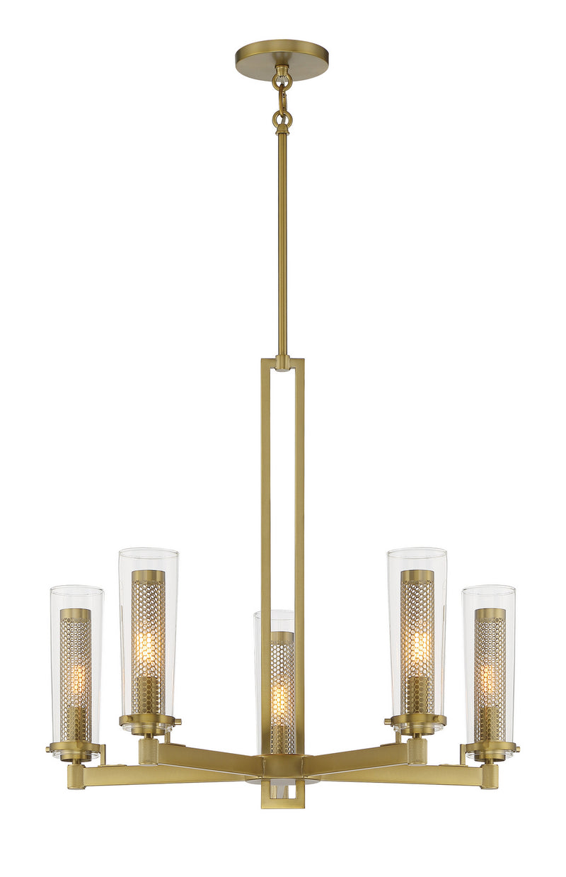 Minka-Lavery - 2185-695 - Five Light Chandelier - Emmerham - Soft Brass