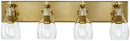 Minka-Lavery - 2274-695 - Four Light Bath Bar - Tiberia - Soft Brass