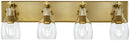 Minka-Lavery - 2274-695 - Four Light Bath Bar - Tiberia - Soft Brass