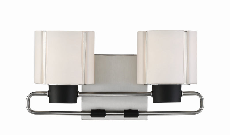 Minka-Lavery - 2462-691 - Two Light Bath - Waverly Plaza Bath - Brushed Nickel and Coal