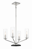 Minka-Lavery - 2494-572 - Four Light Chandelier - Highland Crossing - Polished Nickel w/Coal