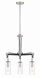 Minka-Lavery - 2898-691 - Three Light Chandelier - Pullman Junction - Coal w/Brushed Nickel