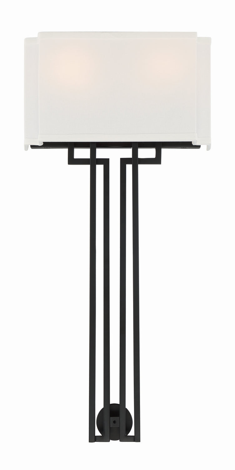 Minka-Lavery - 2951-572 - Two Light Wall Sconce - Upham Estates - Coal W/Polished Nickel Highlig