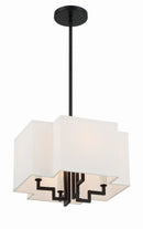 Minka-Lavery - 2954-572 - Four Light Pendant/Semi Flush Mount - Upham Estates - Coal w/Polished Nickel