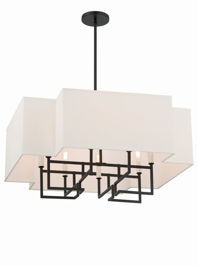 Minka-Lavery - 2957-572 - Eight Light Pendant - Upham Estates - Coal w/Polished Nickel