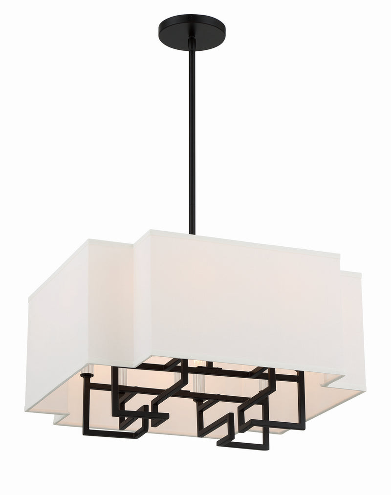 Minka-Lavery - 2958-572 - Eight Light Pendant - Upham Estates - Coal w/Polished Nickel