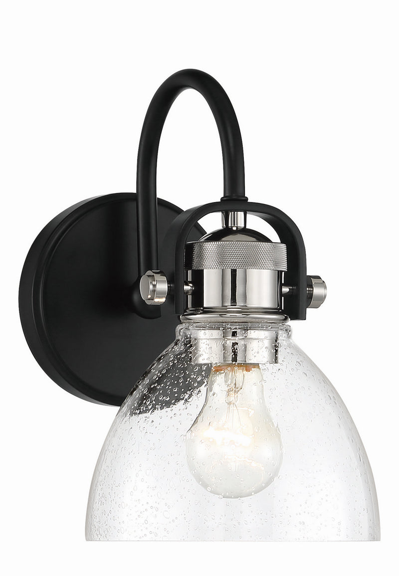 Minka-Lavery - 3361-572 - One Light Bath - Monico - Coal And Polished Nickel
