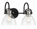 Minka-Lavery - 3362-572 - Two Light Bath - Monico - Coal And Polished Nickel