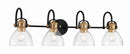 Minka-Lavery - 3364-416 - Four Light Bath - Monico - Bronze w/Brass