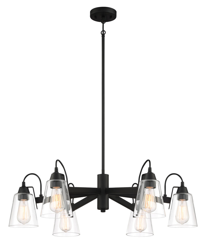 Six Light Chandelier<br /><span style="color:#4AB0CE;">Entrega: 4-10 dias en USA</span><br /><span style="color:#4AB0CE;font-size:60%;">PREGUNTE POR ENTREGA EN PANAMA</span><br />Collection: Beckonridge<br />Finish: Coal