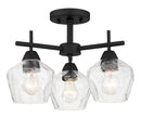 Three Light Semi Flush / Chandelier<br /><span style="color:#4AB0CE;">Entrega: 4-10 dias en USA</span><br /><span style="color:#4AB0CE;font-size:60%;">PREGUNTE POR ENTREGA EN PANAMA</span><br />Collection: Camrin<br />Finish: Coal