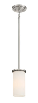 One Light Pendant / Semi Flush<br /><span style="color:#4AB0CE;">Entrega: 4-10 dias en USA</span><br /><span style="color:#4AB0CE;font-size:60%;">PREGUNTE POR ENTREGA EN PANAMA</span><br />Collection: Haisley<br />Finish: Brushed Nickel