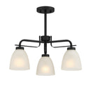 Three Light Semi Flush / Chandelier<br /><span style="color:#4AB0CE;">Entrega: 4-10 dias en USA</span><br /><span style="color:#4AB0CE;font-size:60%;">PREGUNTE POR ENTREGA EN PANAMA</span><br />Collection: Kaitlen<br />Finish: Coal