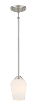 One Light Pendant / Semi Flush<br /><span style="color:#4AB0CE;">Entrega: 4-10 dias en USA</span><br /><span style="color:#4AB0CE;font-size:60%;">PREGUNTE POR ENTREGA EN PANAMA</span><br />Collection: Shyloh<br />Finish: Brushed Nickel