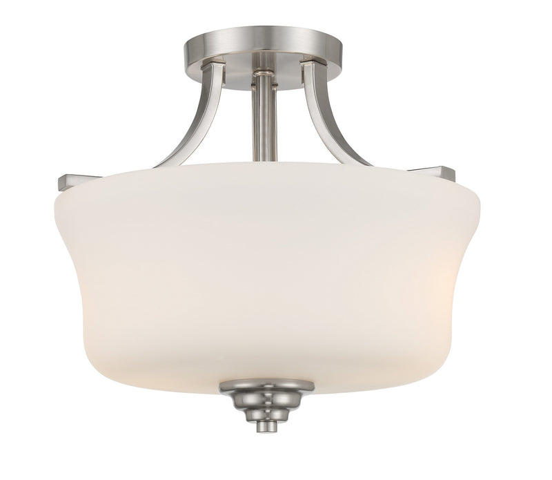 Minka-Lavery - 4922-84 - Two Light Semi Flush Mount - Shyloh - Brushed Nickel