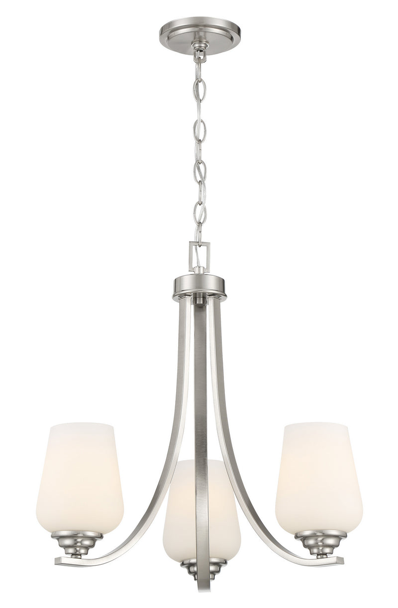 Minka-Lavery - 4923-84 - Three Light Chandelier - Shyloh - Brushed Nickel