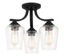 Three Light Semi Flush / Chandelier<br /><span style="color:#4AB0CE;">Entrega: 2-3 semanas en USA</span><br /><span style="color:#4AB0CE;font-size:60%;">PREGUNTE POR ENTREGA EN PANAMA</span><br />Collection: Shyloh<br />Finish: Coal