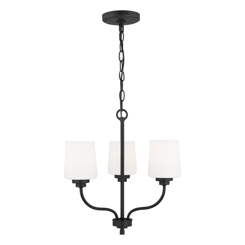 Generation Lighting - 3102803EN3-112 - Three Light Chandelier - Windom - Midnight Black