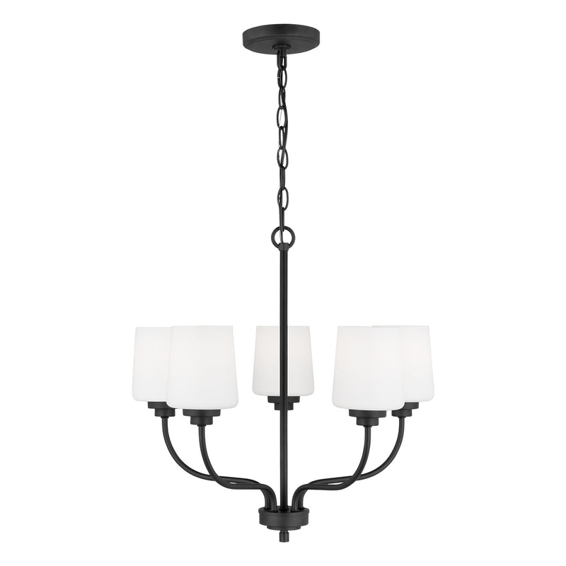 Five Light Chandelier<br /><span style="color:#4AB0CE;">Entrega: 4-10 dias en USA</span><br /><span style="color:#4AB0CE;font-size:60%;">PREGUNTE POR ENTREGA EN PANAMA</span><br />Collection: Windom<br />Finish: Midnight Black
