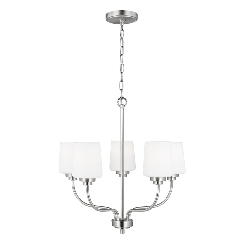 Generation Lighting - 3102805-962 - Five Light Chandelier - Windom - Brushed Nickel