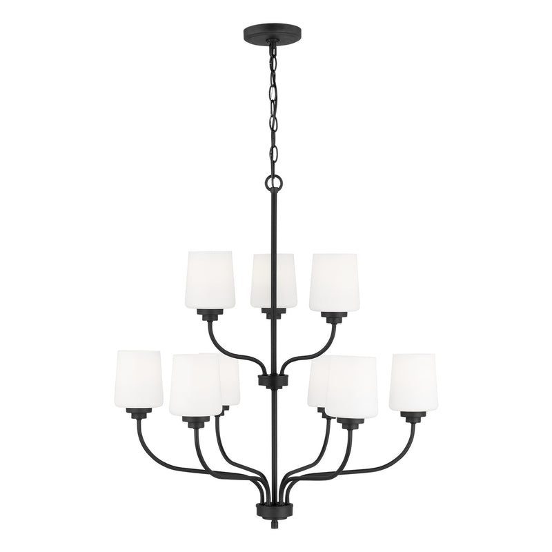 Nine Light Chandelier<br /><span style="color:#4AB0CE;">Entrega: 4-10 dias en USA</span><br /><span style="color:#4AB0CE;font-size:60%;">PREGUNTE POR ENTREGA EN PANAMA</span><br />Collection: Windom<br />Finish: Midnight Black